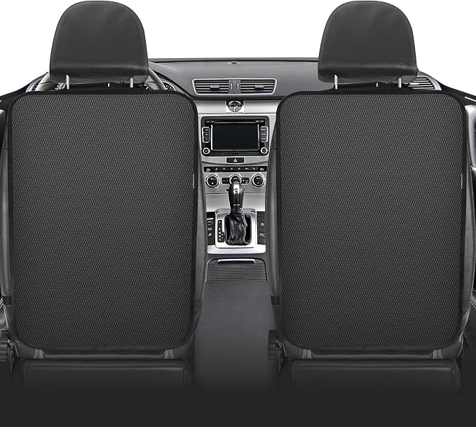 Meolsaek Kick Mats Back Seat Protector, Waterproof Oxford Seat Back Protector, Car Seat Back Protector for Kids, Back of Seat Protector for Kids Feet Car Seat (Black A -1pc)