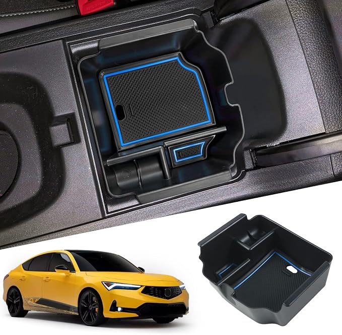 SHAOHAO for 2024 2025 Acura Integra Center Console Organizer Compatible with 2023 2024 2025 Acura Integra Accessories Armrest Insert Storage Box Console Tray Integra 2025 Interior Accessory Organizer