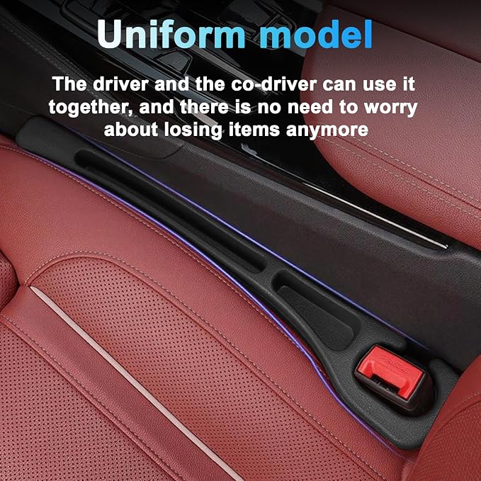 2-Pack No-Drop Seat Guard - Universal Car Seat Gap Filler Blocker | Never Lose Phone, Keys, or Credit Cards Again Between Seat & Console (2)