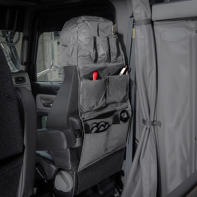 RoadPro RPSB-14BK Seat-Back Organizer Travel Essentials - Black