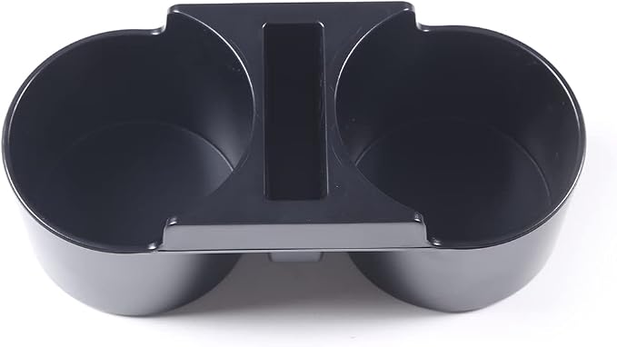 Center Console Duel Cup Holder Upgrade Part for Chevrolet Corvette C7 2014-2019, Gear Shift Console Cup Holder Insert Replacement With Key Fob Compartment, Cup Holder Expander Storage Accessories, ABS