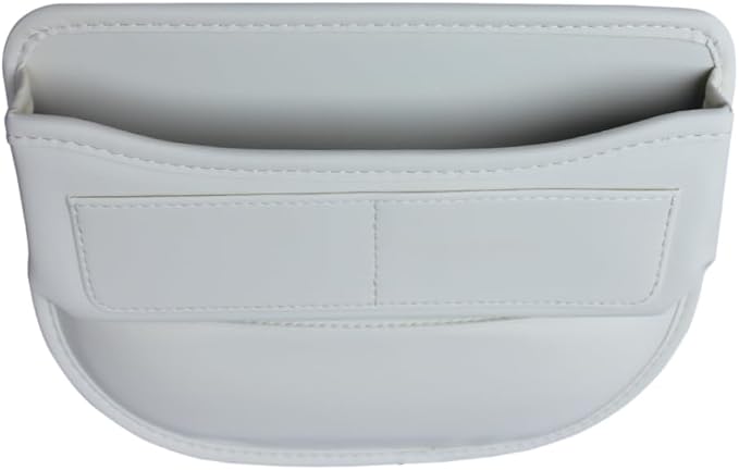 Seat Gap Organizer, Beige | Car Seat Console Organizer, Front Seat Side Storage Bag, Center Console Side Pocket, Seat Gap Filler