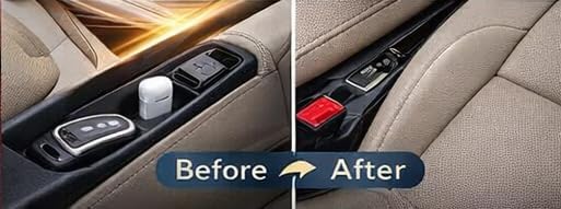 Car Seat Gap Filler 2-Pack – Universal Seat Gap Plug with Storage Slot, Prevents Items Falling Between Seat & Console, Flexible Fit for Cars, SUVs, Trucks & Sedans