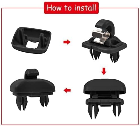 OTUAYAUTO 2PCS Inner Sun Visor Clips, Upgraded Car Interior Sunscreen Holder Hook - Compatible with Audi A1 A3 A4 A5 Q3 Q5 S3 S4 S5 TT, OEM: 8U0857562A