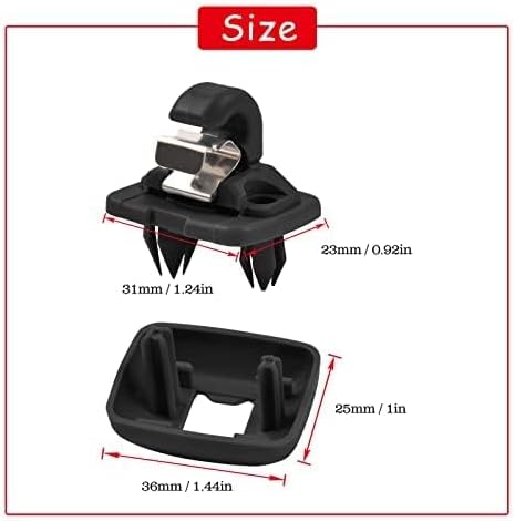 OTUAYAUTO 2PCS Inner Sun Visor Clips, Upgraded Car Interior Sunscreen Holder Hook - Compatible with Audi A1 A3 A4 A5 Q3 Q5 S3 S4 S5 TT, OEM: 8U0857562A