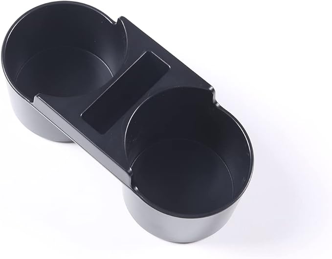 Center Console Duel Cup Holder Upgrade Part for Chevrolet Corvette C7 2014-2019, Gear Shift Console Cup Holder Insert Replacement With Key Fob Compartment, Cup Holder Expander Storage Accessories, ABS