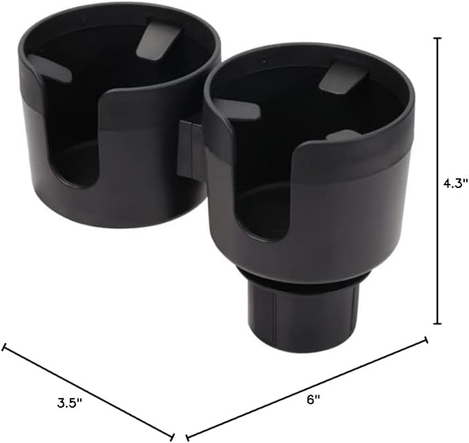 Cup Holder Expander for Car, 2 in 1 Cup Holder Phone Mount with Adjustable Base, Car Cupholder Insert for Yeti Hydro Flasks Ramblers 16-40oz Cup Large Bottles Drink Mugs
