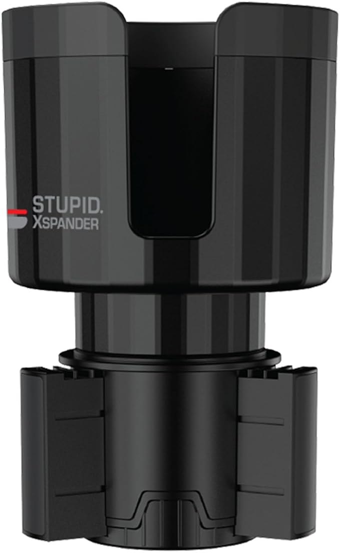 Stupid Technologies - XSpander – Universal Cup Holder Expander for Yeti, Hydro Flask & Big Bottles – Adjustable, Durable, Car Compatible – Black