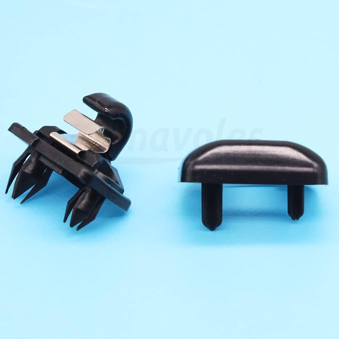 2 pcs Black Interior Sun Visor Hook Clip Base Makeup Mirror Fixing Bracket Fit for Audi 2013-2016 A1 A3 A4 A5 Q3 Q5.OEM:8E0 857 562, 8U0 857 562A.