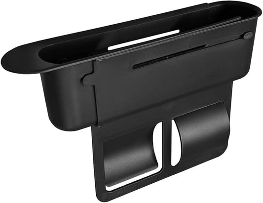 YoRise Car Seat Gap Filler, Multifunctional Car Seat Organizer, Phone Holder Between Seats & Console, Automotive Storage Box Accessories for Keys, Sunglasses, Cards, Phones (Black)