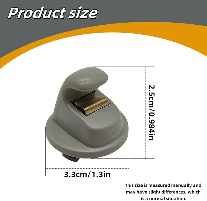 Interior Sun Visor Hook Clip Bracket Fit for Volkswagen Atlas,for Touran,for Tiguan for T-ROC,for T-Cross,for Passat,for Golf MK7,MK8,for Crafter,for Arteon,2014-2024,(2pcs Grey)