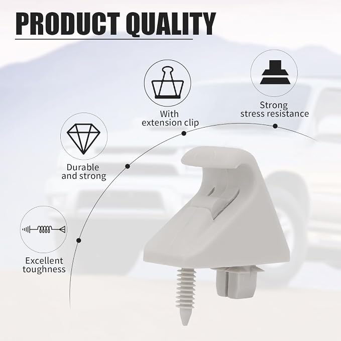 1pcs Front Visor Support Clip for Toyota Tacoma 4Runner 1992-2002,Sunshade Clamp,Visor Clamp Bracket,Car Sun Visor Hook Clip (for Tacoma Brown1996-2002)