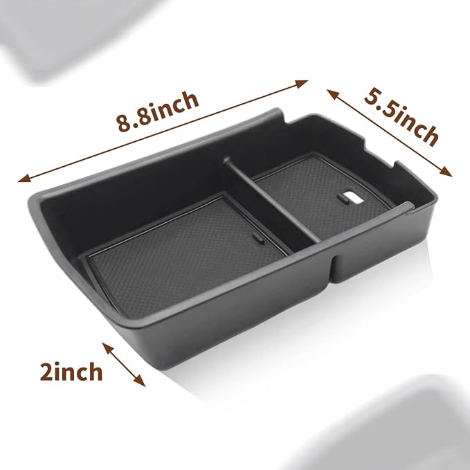 Muslogy for 2023 2024 2025 2026 VW ID.4 ID6 Storage Box Organizer Center Console Tray Interior Accessories Compatible with Volkswagen ID4 ID.6 (2023-2026 Center Console Tray)