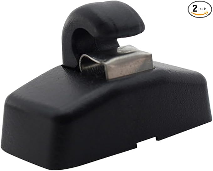 2 PCS Interior Sun Visor Clip Hook Bracket, Anti Vibration Sun Visor Bracket Holder, #3B0857561B Sun Visor Support Clip Retainer Replacement for VW Golf Passat Beetle Polo Jetta Skoda (Black)