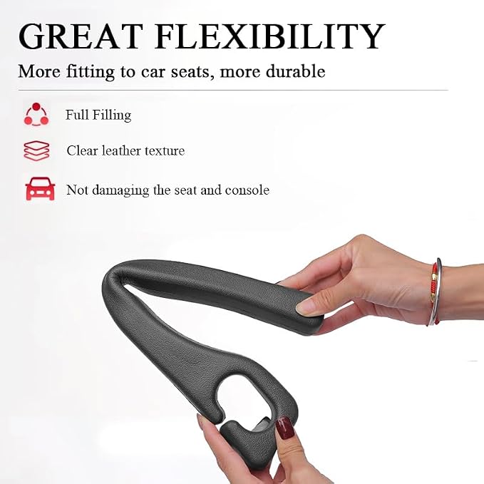 Car Seat Gap Filler Organizer Compatible with Toyota Tacoma Accessories Seat Gap Plug Blocker with Storage Slot Non-Slip Car Cup Holder Coaster Black