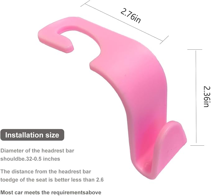 10 Pcs pink Car Interior Accessories，Universal Car Seat Headrest Hook，Bling Car Start Button Ring Covers，Bling Car Coasters, Bling Cup Holder Insert Coasters