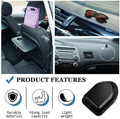 Frienda 15 Pcs Car Mini Hooks Black Sticky Hooks Multifunctional Car Organization Accessories for Key USB Cable Earphone Cable Interior Sunglass Storage Vehicle Decor