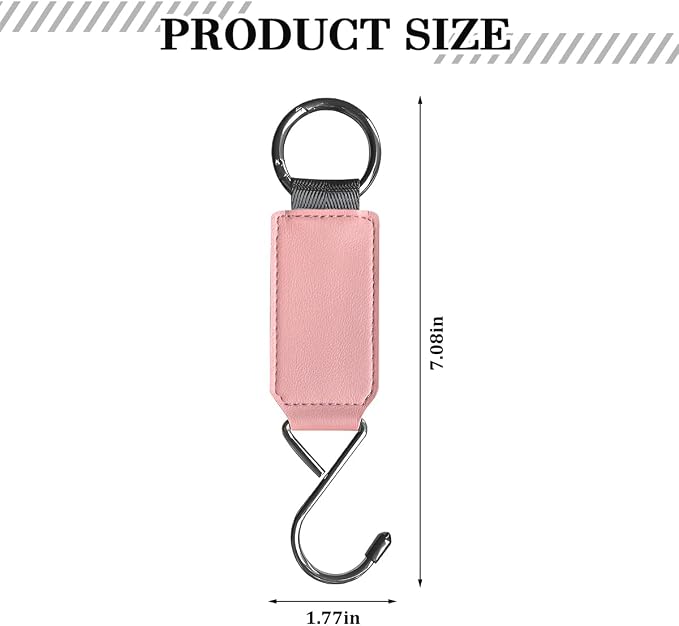 HZEL Car Seat Headrest Hook, 2PCS Multifunctional Vehicle Seat Back Hanger Holder for Purse Bags Coat, Automotive Interior Organizer Storage Hook, Universal for Automobile RV Truck (Pink)