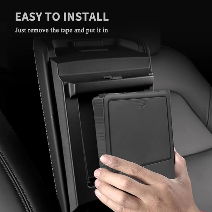Armrest Hidden Storage Box for Tesla Model Y (2020-2024) & Model 3 (2016-2023), Center Console Armrest Secret Compartment, Not for Model Y Juniper(2025/26) & Model 3 Highland (2024/25/26)