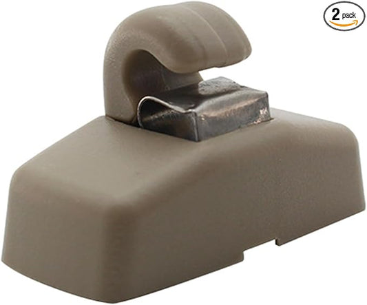 2 PCS Interior Sun Visor Clip Hook Bracket, Anti Vibration Sun Visor Bracket Holder, #3B0857561B Sun Visor Support Clip Retainer Replacement for VW Golf Passat Beetle Polo Jetta Skoda (Beige)