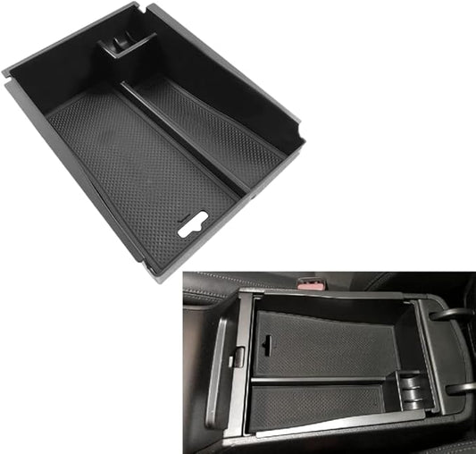 Center Console Armrest Storage Box Compatible with Hyundai Tucson 2016-2021 ABS Tray Insert Organizer Glove Pallet Phone Holder
