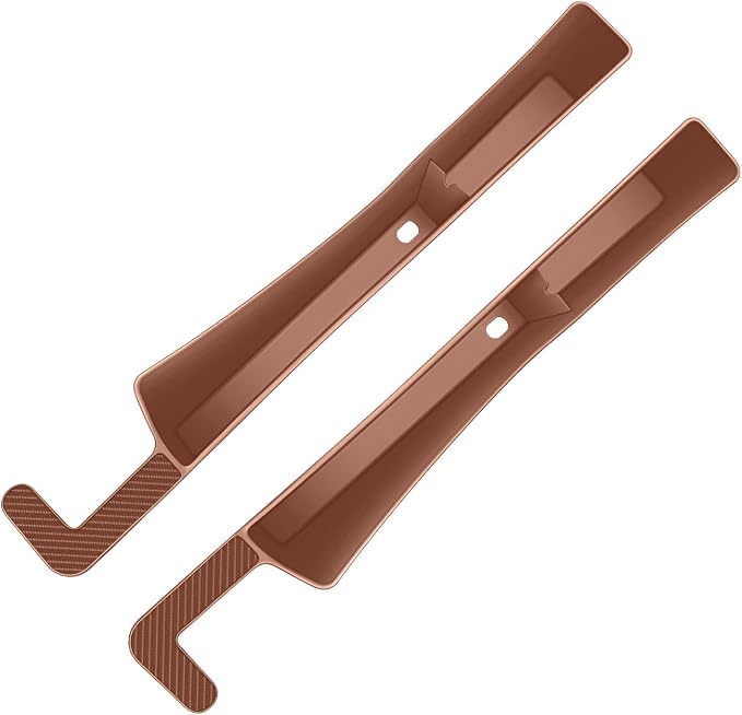 2PCS Car Seat Gap Filler, Automotive Seat Organizer Fill The Gap Between Seat and Console, Universal Car Storage Box Inserts Fill The Gap Between Seat &Console for Coins Wallets Keys (Brown)