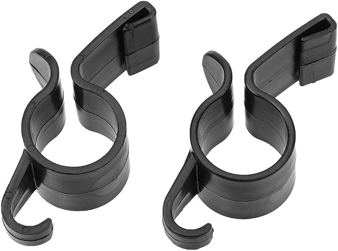 2 Pcs Black Car Umbrella Holder,Trunk Hooks Hanger Holder Clip,Universal Headrest Organizer Clip Portable Umbrella Trunk Back Car Purse Stand Bags Holder, Multifunctional Back Seat Hanging Hooks