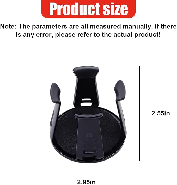 YoRise Car Cup Holder Expander, Automotive Drink Holder Adapter with Adaptive Clamping Arm, Universal Vehicle Cupholder Expander Accessories for Fixing Water Cups, Drinks (2PCS)