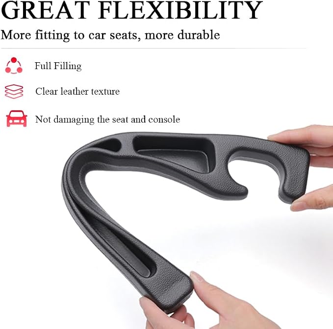Pukonger Car Seat Gap Filler Compatible with Toyota Camry Accessories Seat Gap Plug Blocker with Storage Slot Organizer Non-Slip Car Cup Holder Coaster 2 Pack Black