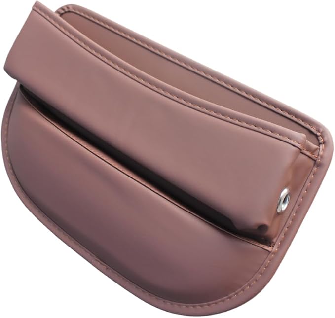 Seat Gap Organizer, Brown | Car Seat Console Organizer, Front Seat Side Storage Bag, Center Console Side Pocket, Seat Gap Filler