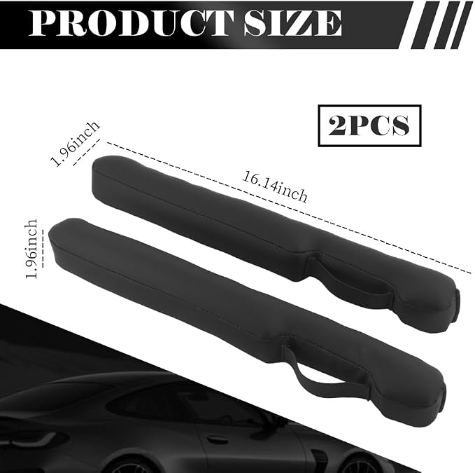 2PCS Car Seat Gap Filler Strip,Anti-Drop Car Seat Gap Plug with Fixing Ring for Filling Gaps Between Consoles and Seats,in Between Cars Seats Catcher Cars Interior Accessories