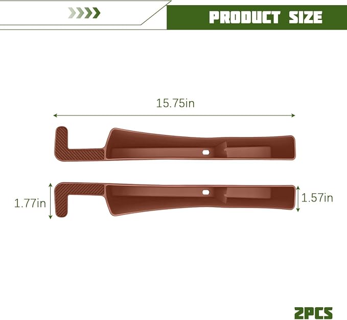 2PCS Car Seat Gap Filler Organizer, Seat Side Gap Organizer for Phone Keys Cards, Multifunctional Automotive Interior Storage Accessories, Universal for SUV Truck Sedan (Dark Brown)