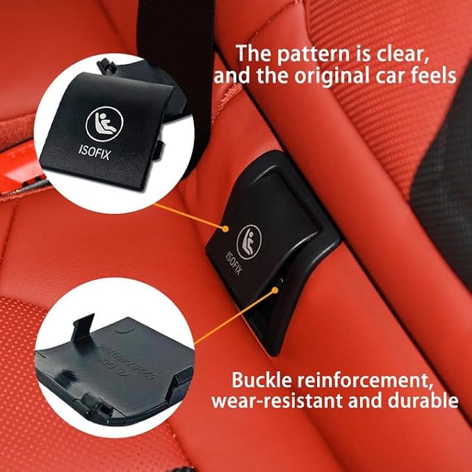 for BMW X5 G05 Child Seat Anchor Cover,ISOFIX Cover Rear Seat Latch Anchor Safety Belt Hook Buckle Cover Replacement for BMW X5 G05 2019-2025 52207499794 52207942147 1pcs