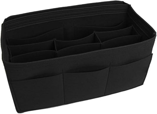Vercord Felt Purse Organizer Handbag Insert Liner Shaper Bag in Bags for Speedy Neverfull Tote Black Medium