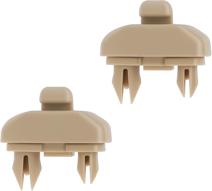 2 pcs Beige Interior Sun Visor Hook Clip Base Makeup Mirror Fixing Bracket Fit for Audi 2013-2016 A1 A3 A4 A5 Q3 Q5.OEM:8E0 857 562, 8U0 857 562A.