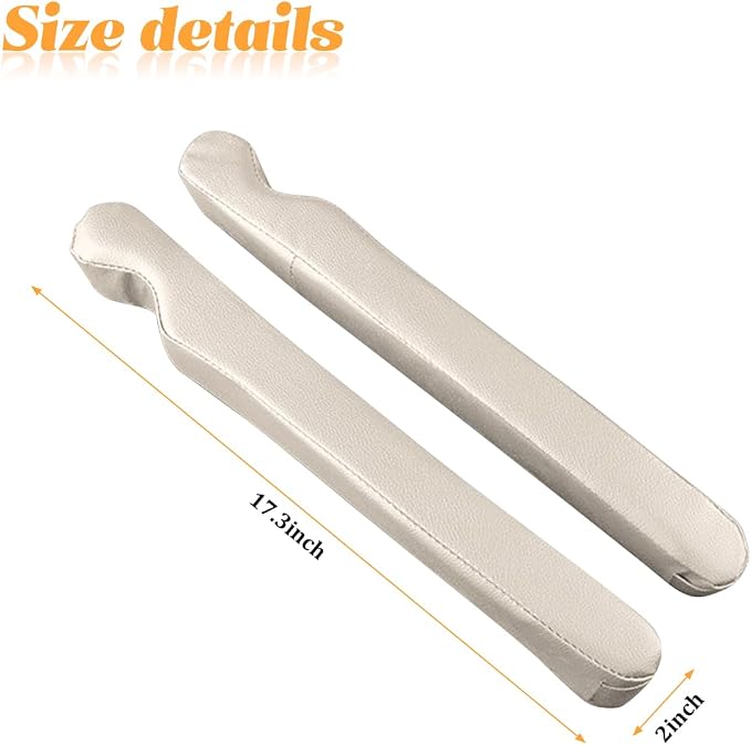 Zpana 2PCS Car Seat Gap Filler, Seat Side Guard Gap Stopper Blocker to Stop Things from Dropping, No-Drop Soft Automotive Interior Crevice Catcher Plug, Universal Fit (Beige)