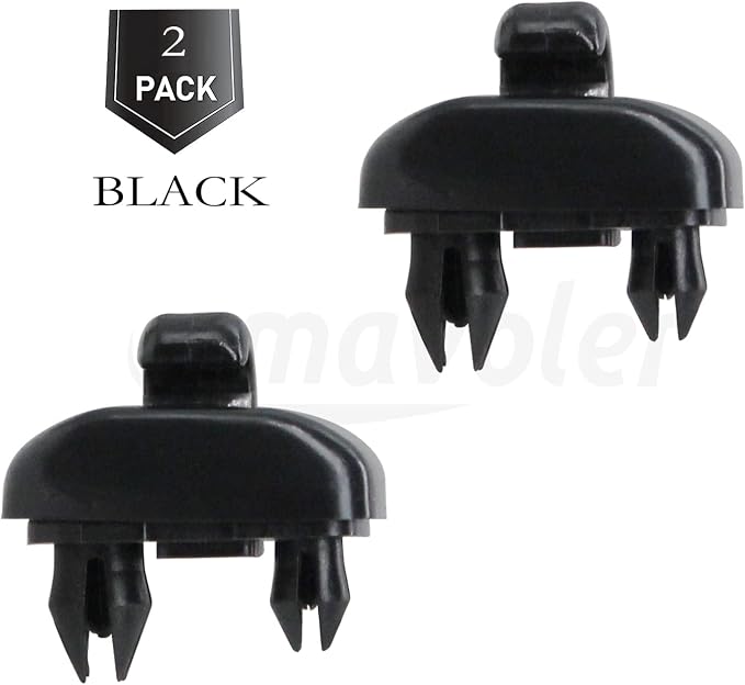 2 pcs Black Interior Sun Visor Hook Clip Base Makeup Mirror Fixing Bracket Fit for Audi 2013-2016 A1 A3 A4 A5 Q3 Q5.OEM:8E0 857 562, 8U0 857 562A.