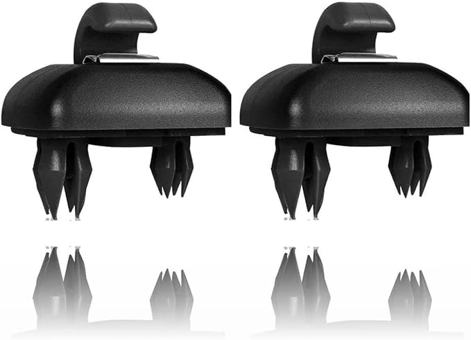2PCS Audi Inner Sun Visor Clips, Upgraded Car Interior Sunscreen Holder Hook - Compatible with Audi Q5 Q3 A1 A3 A4 A5 S3 S4 S5 TT, OEM: 8U0857562A (Black)