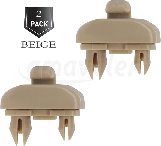 2 pcs Beige Interior Sun Visor Hook Clip Base Makeup Mirror Fixing Bracket Fit for Audi 2013-2016 A1 A3 A4 A5 Q3 Q5.OEM:8E0 857 562, 8U0 857 562A.