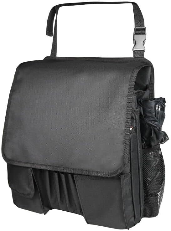ECWKVN Car Front Seat Organizer with Dedicated Tablet/Laptop Storage, Vehicle Storage Organizer with Cup Holder-Adjustable Strap, Hardened Buckles, Car Seat Organizer Law Enforcement