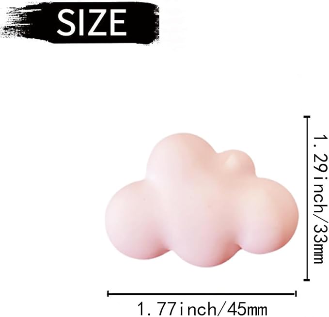 Pink Cloud Car Air Freshener - 4 Pcs Cute Cloud Car Diffuser Vent Clips for Women