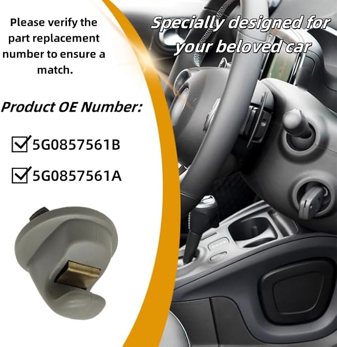 Interior Sun Visor Hook Clip Bracket Fit for Volkswagen Atlas,for Touran,for Tiguan for T-ROC,for T-Cross,for Passat,for Golf MK7,MK8,for Crafter,for Arteon,2014-2024,(1pcs Grey)