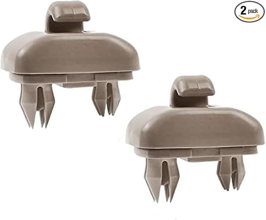 2PCS Audi Inner Sun Visor Clips, Upgraded Car Interior Sunscreen Holder Hook - Compatible with Audi Q5 Q3 A1 A3 A4 A5 S3 S4 S5 TT, OEM: 8U0857562A (Beige)