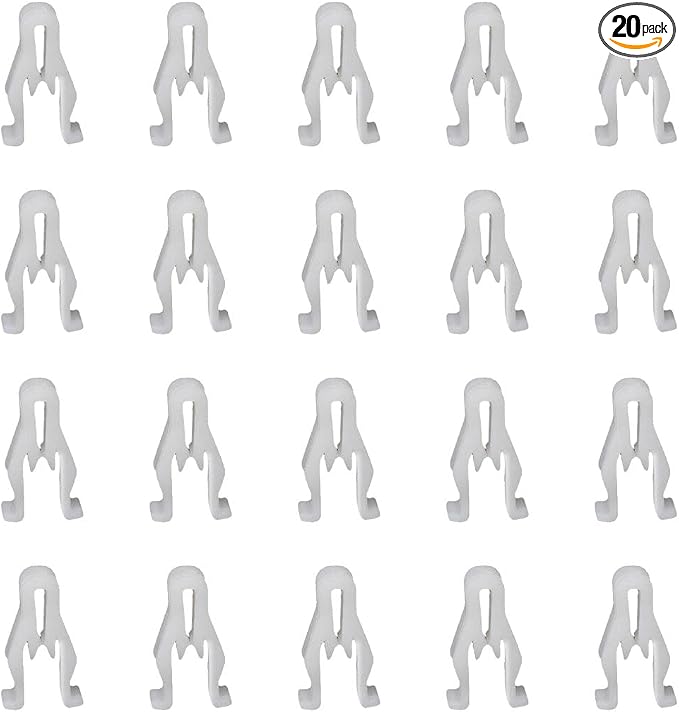 20PCS Car Nylon Retainer Clips - Plastic Front Console Fasteners Car Dashboard Trim Retainer Clip - Universal Radio DVD Dash Panel Clips Replacement for Most Cars (20PCS)