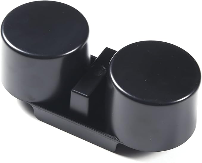 Center Console Duel Cup Holder Upgrade Part for Chevrolet Corvette C7 2014-2019, Gear Shift Console Cup Holder Insert Replacement With Key Fob Compartment, Cup Holder Expander Storage Accessories, ABS
