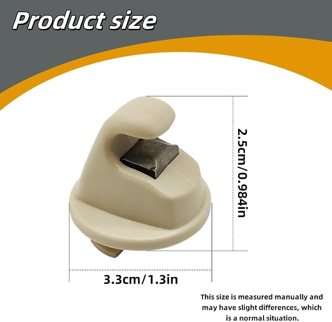 Interior Sun Visor Hook Clip Bracket Fit for Volkswagen Atlas,for Touran,for Tiguan for T-ROC,for T-Cross,for Passat,for Golf MK7,MK8,for Crafter,for Arteon,2014-2024 (1pcs Off White)