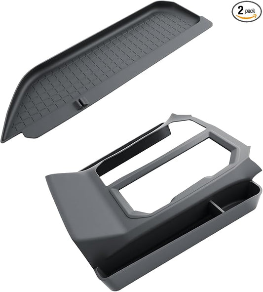 SKTU 2PCS for 2026 Toyota RAV4 Co-Pilot Console Tray for 2026+ Toyota RAV4 (LE/SE/XLE Premium/Woodland/XSE/Limited) Co-Pilot Console Tray & Gear Shift Panel 2026 RAV4 Accessories Passenger Storage Box