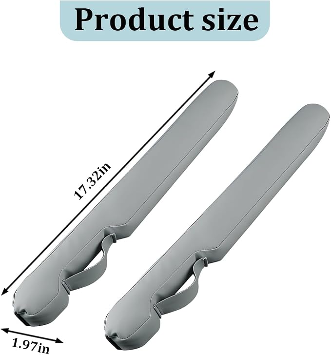 Car Seat Gap Filler, 2PCS Between Vehicle Seats Console Organizer Stop Things from Dropping, Automotive Interior Chair Gap Coverage Fill, Universal for SUV Automobile Truck (Cyan Grey)