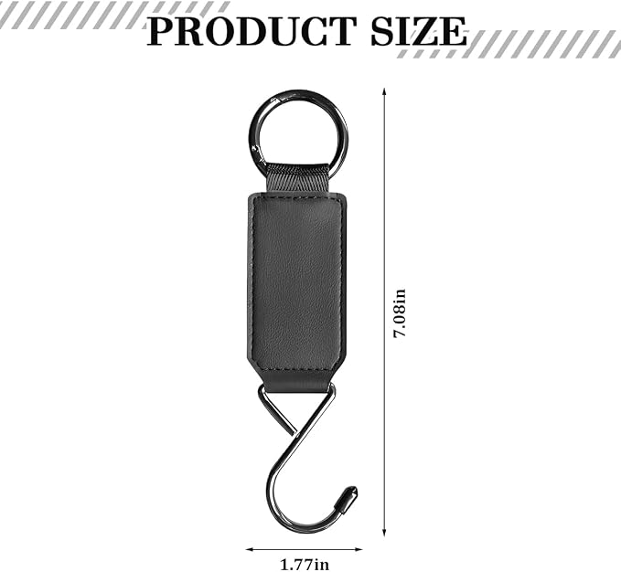 HZEL Car Seat Headrest Hook, 2PCS Multifunctional Vehicle Seat Back Hanger Holder for Purse Bags Coat, Automotive Interior Organizer Storage Hook, Universal for Automobile RV Truck (Black)