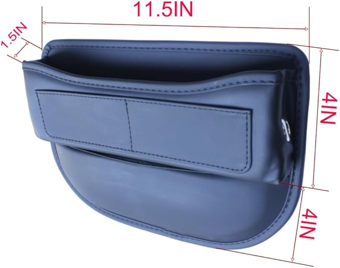 Seat Gap Organizer, Black | Car Seat Console Organizer, Front Seat Side Storage Bag, Center Console Side Pocket, Seat Gap Filler